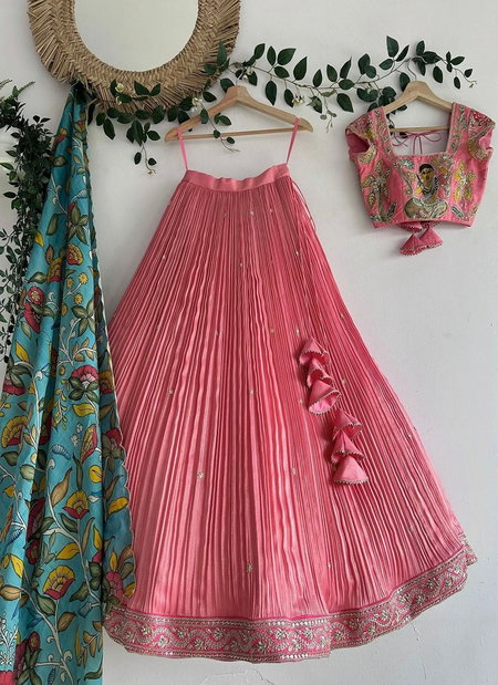 OC 226 Heavy Chinon With Soft Printed Work With Dori Kids Wear Girls Lahenga With Choli Dupatta Online Wholesale